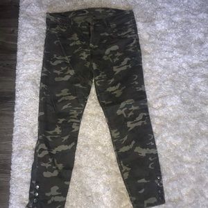 KUT Camo ankle skinny pants size 14